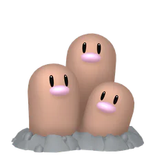 Dugtrio - Ground type Pokemon