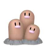 Dugtrio - Ground type Pokemon