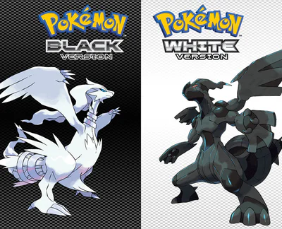 black & white Pokemon Game Cover